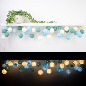 Events and Crafts  Cotton Ball LED String Lights - Blush